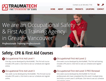 Tablet Screenshot of bcfirstaidcourses.com